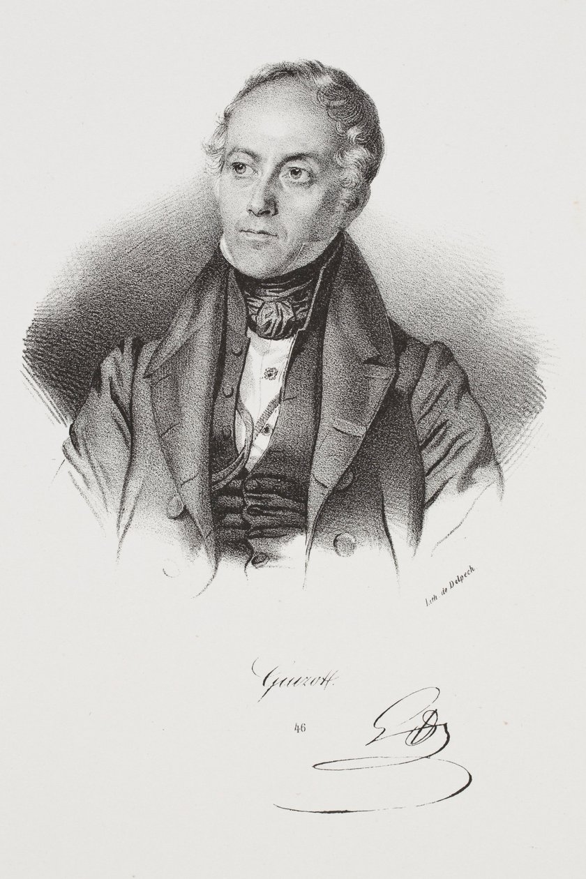 Portræt af politikeren François Pierre Guillaume Guizot af Francois Seraphin Delpech