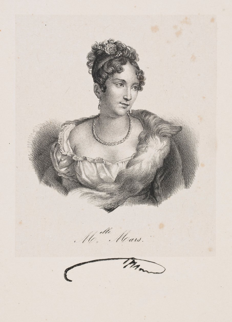 Portræt af frøken Mars (pseudonym for Anne Françoise Hyppolyte Boutet Salvetat) af Francois Seraphin Delpech