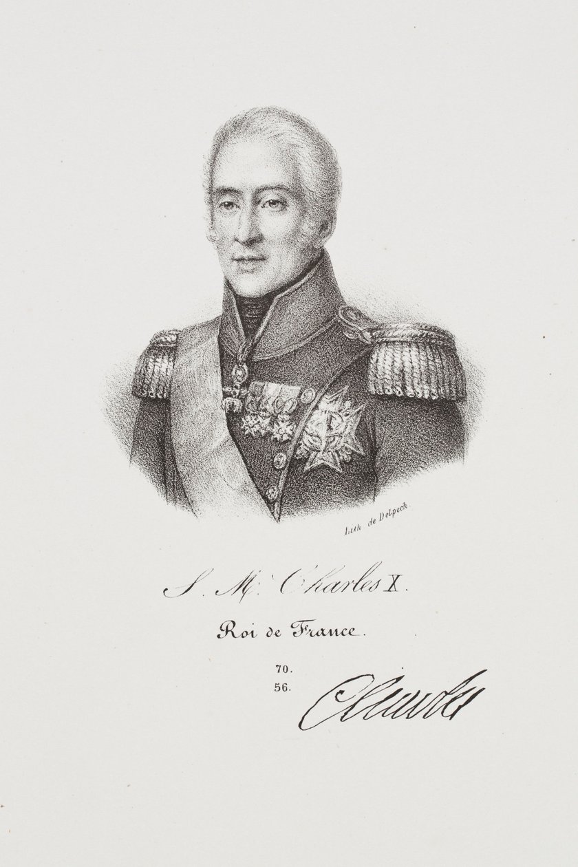 Portræt af kong Karl 10. af Francois Seraphin Delpech