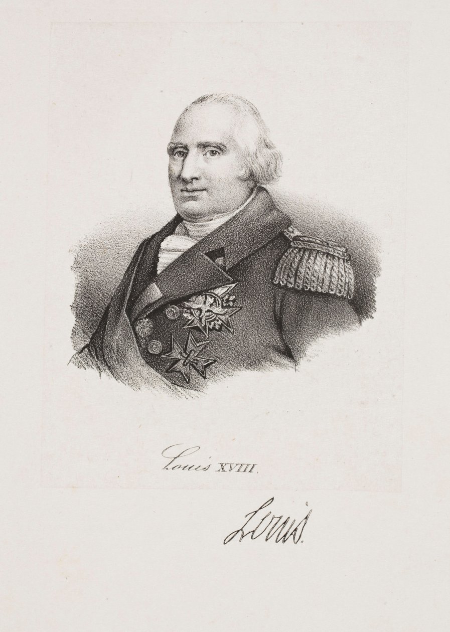 Portræt af kong Ludvig XVIII af Francois Seraphin Delpech