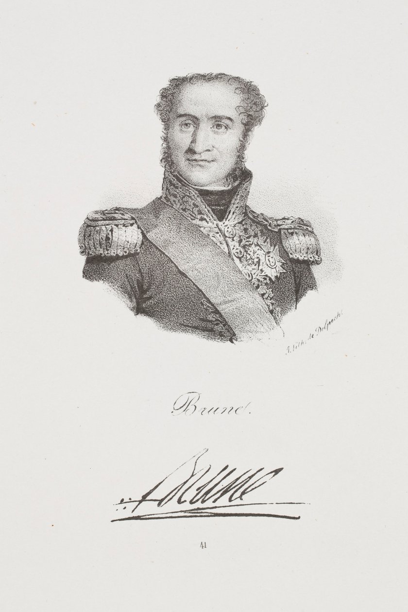 Portræt af marskal Guillaume Brune af Francois Seraphin Delpech