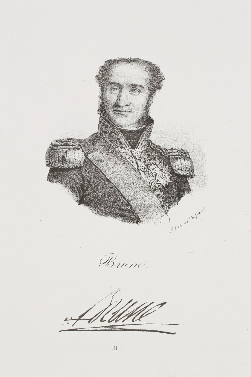 Portræt af marskal Guillaume Brune af Francois Seraphin Delpech