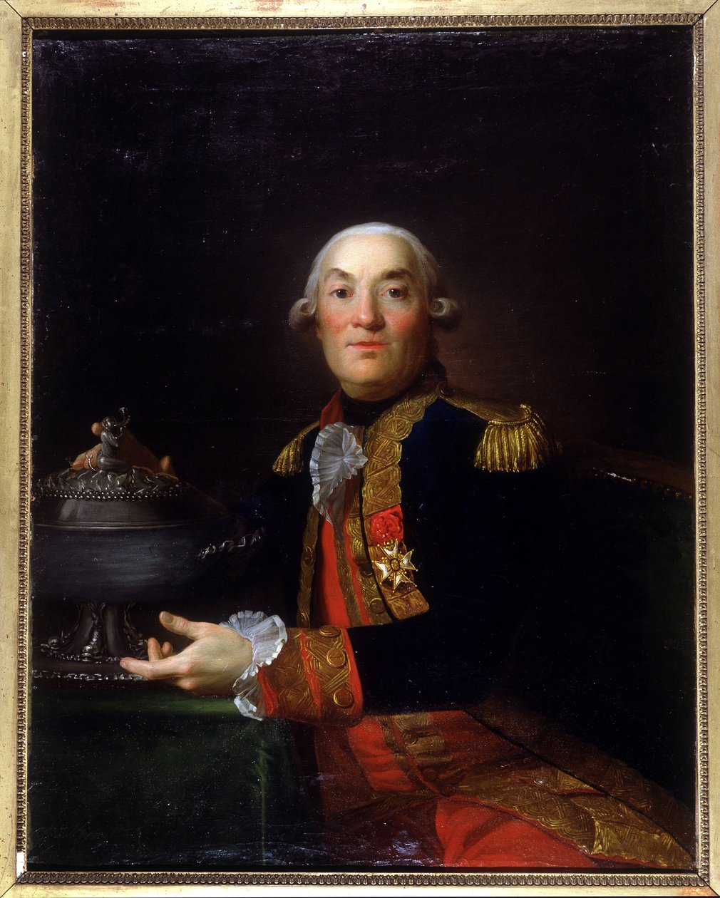Portræt af Georges Peville the Pelley. Menigmand, søofficer, admiral, minister for flåden. maleri af François - Valentin Gazard. Old Granville Museum af Francois Valentin Gazard