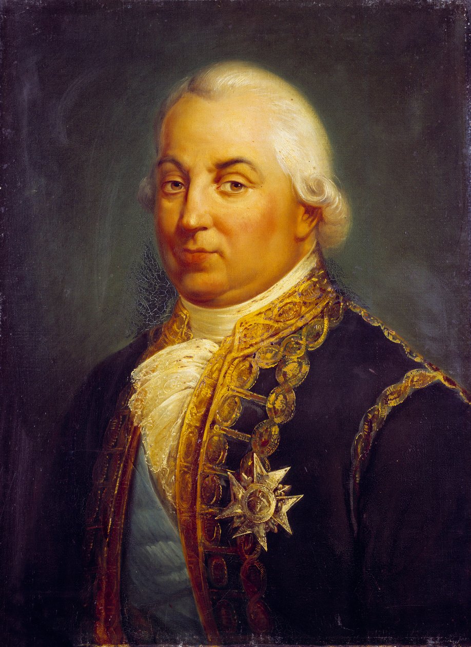 Portræt af Pierre Andre de Suffren de Saint Tropez (Saint-Trophez), foged af Suffren (1729-1788). Maleri af Mathieu Latil (1796-1890) af Francois Vincent Mathieu Latil
