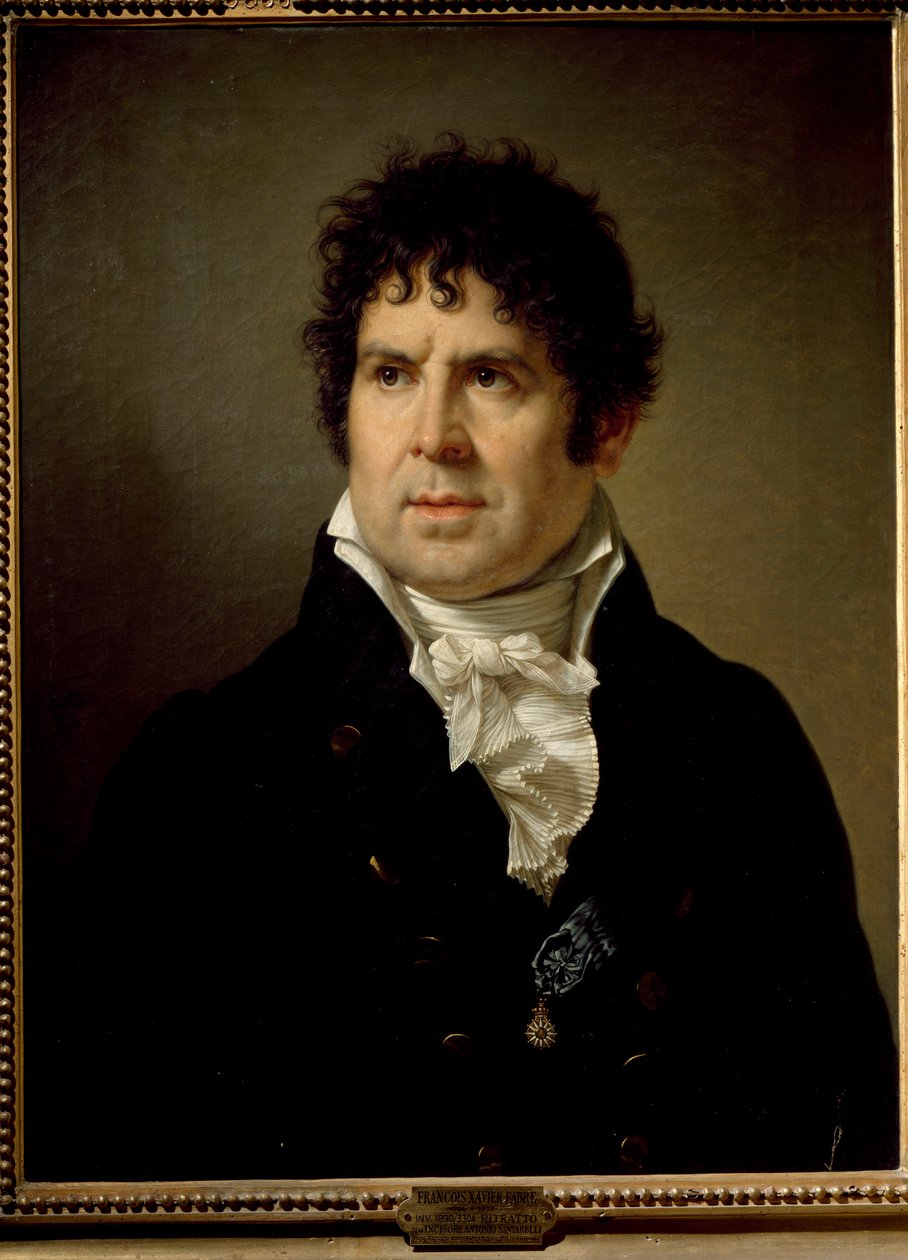 Portræt af graveren Giovanni Antonio Santarelli af Francois Xavier Fabre