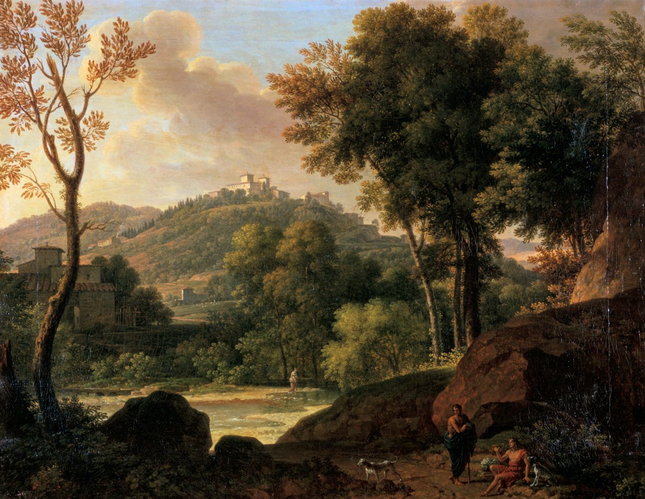 Landskabet omkring Firenze, Italien, slutningen af det 18. tidlige 19. århundrede af Francois Xavier Fabre