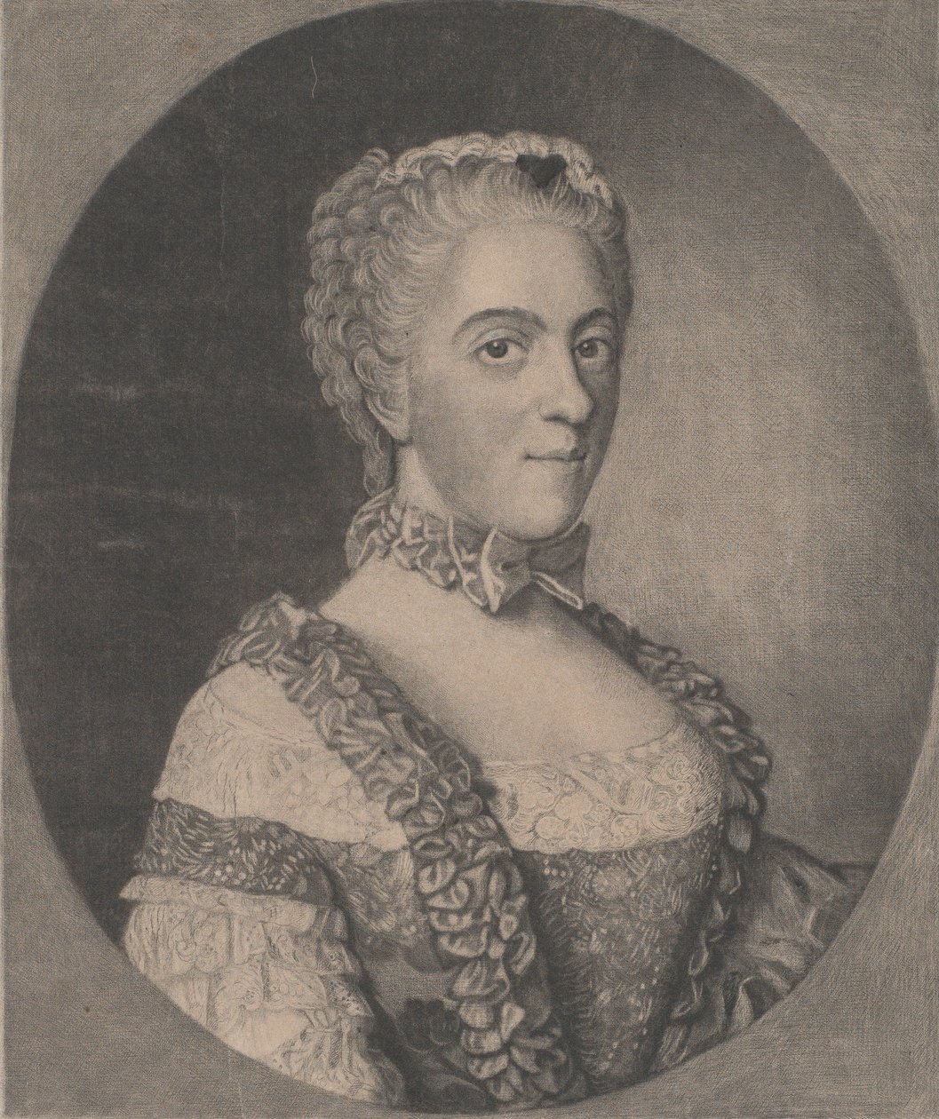 Portræt af Mme Anne-Henriette af Frankrig, 1750. af Francois Xavier Vispre