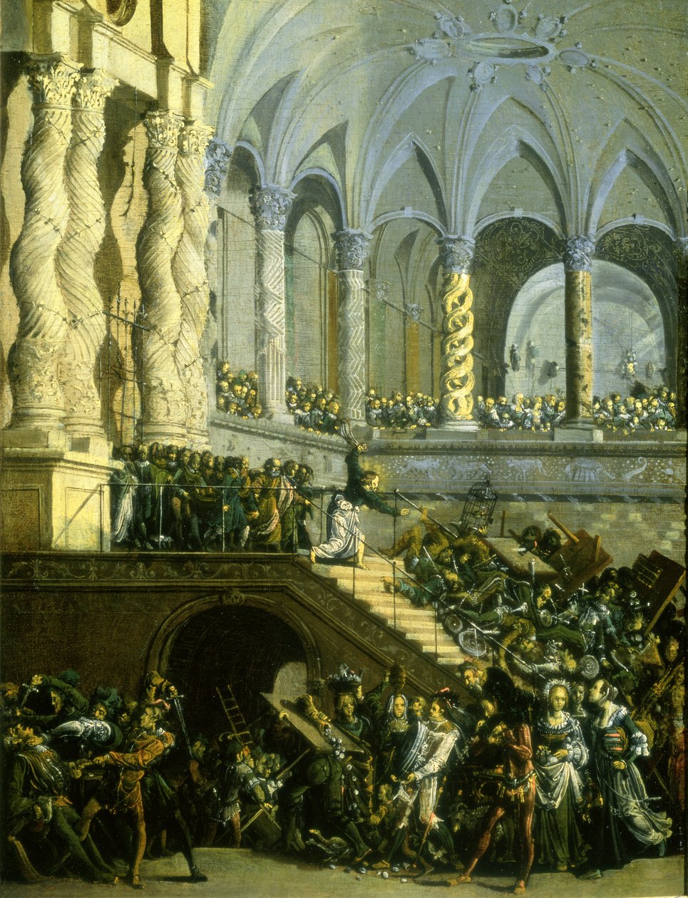 Kristus, der driver pengeudlånerne fra templet af Francois de Nome