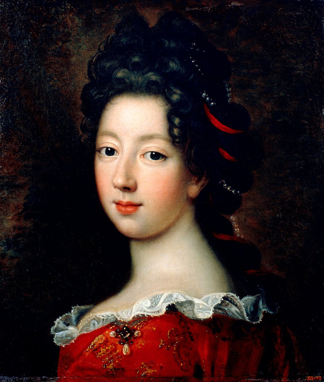 Louise Francoise de Bourbon, Mademoiselle de Nantes (1673-1743) - Troy, Francois, de (1645-1730) - ca 1690 - Olie på lærred - 47,5x40,5 - Museu Nacional d