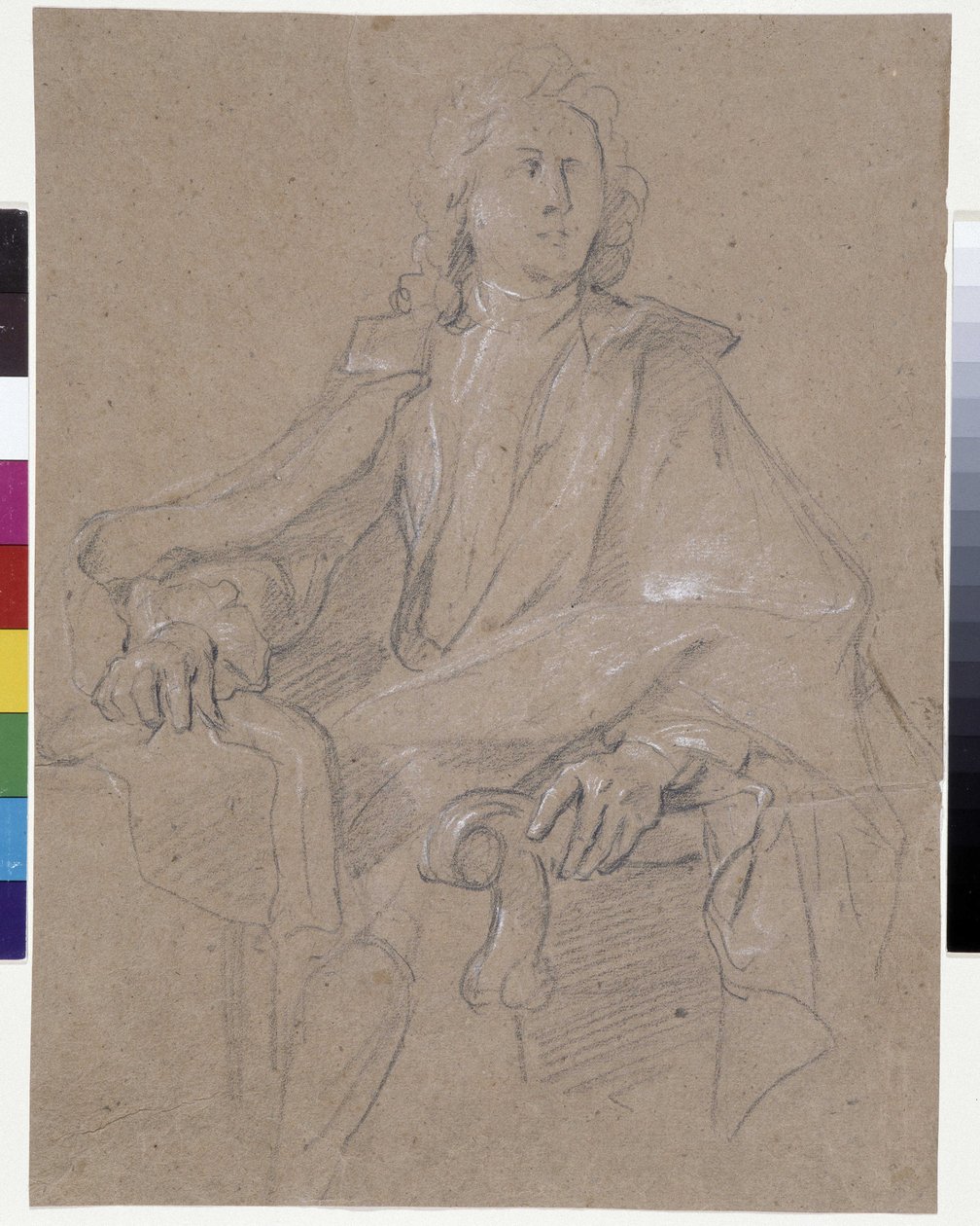 Portræt af Jules Hardouin Mansart (1645-1708) (olie på lærred) af Francois de Troy