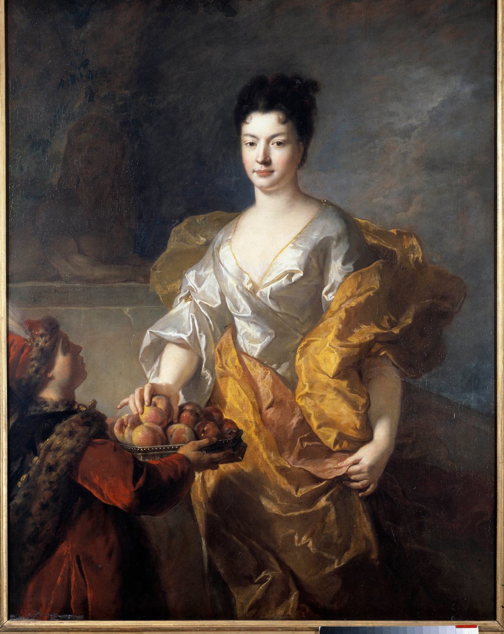 Portræt af hertuginden af The Force. Maleri af Francois De Troy (1645 - 1730) af Francois de Troy