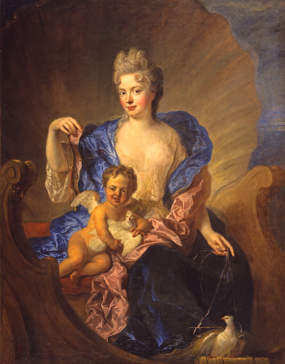 Grevinden von Cosel og hendes søn som Venus og Amor, ca. 1712-1715 (olie på lærred) af Francois de Troy