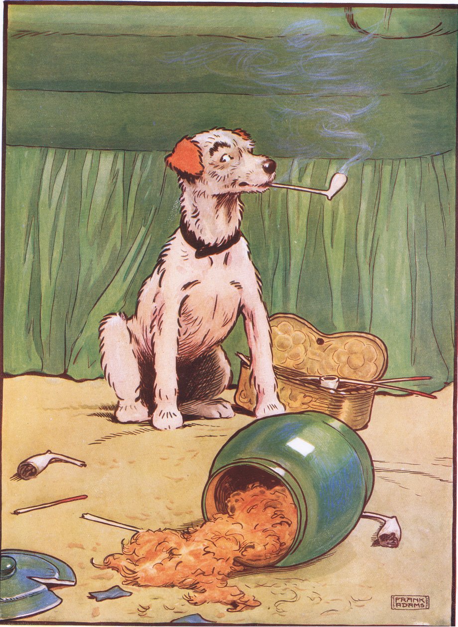 Da hun kom tilbage - røg han pibe, 1930