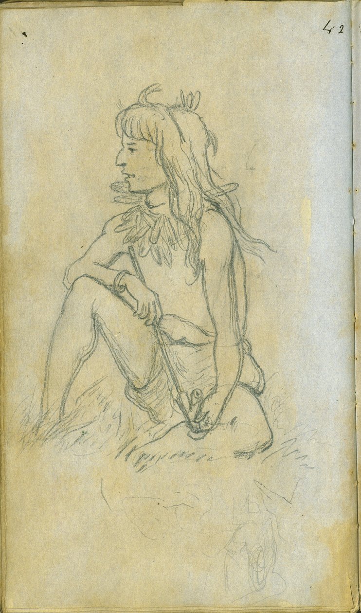Figurtegning, 1851 af Frank Blackwell Mayer