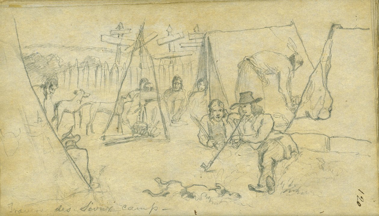 Traverse des Sioux camp, 1851 af Frank Blackwell Mayer