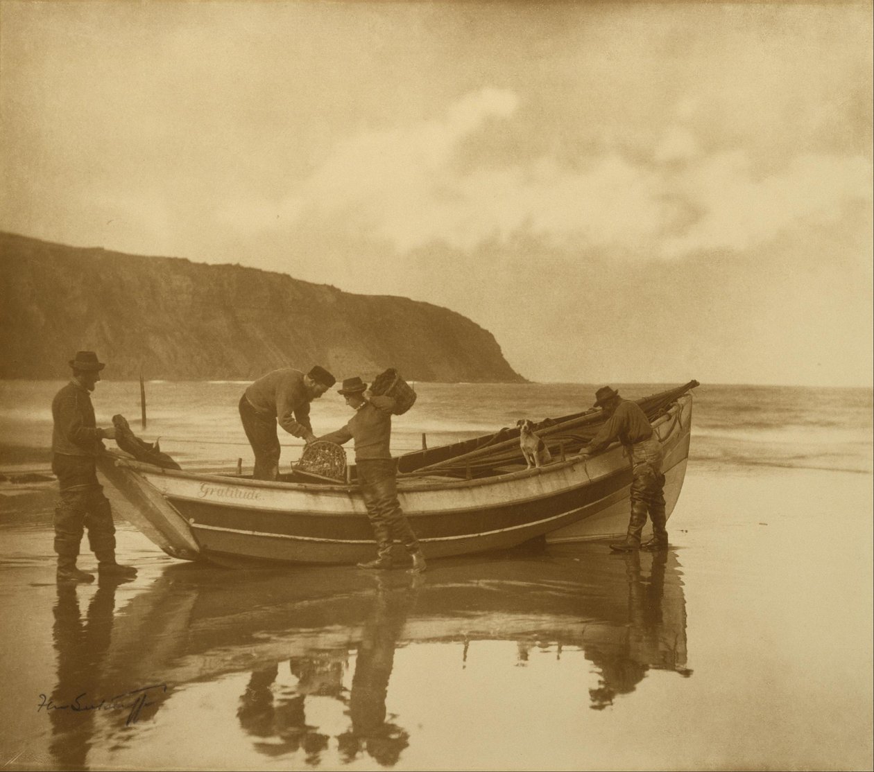 Beaching taknemmeligheden af Frank Meadow Sutcliffe