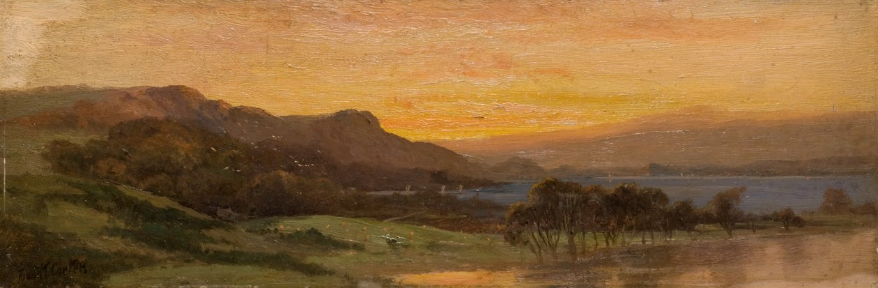 Solnedgang, søscene af Frank Thomas Carter