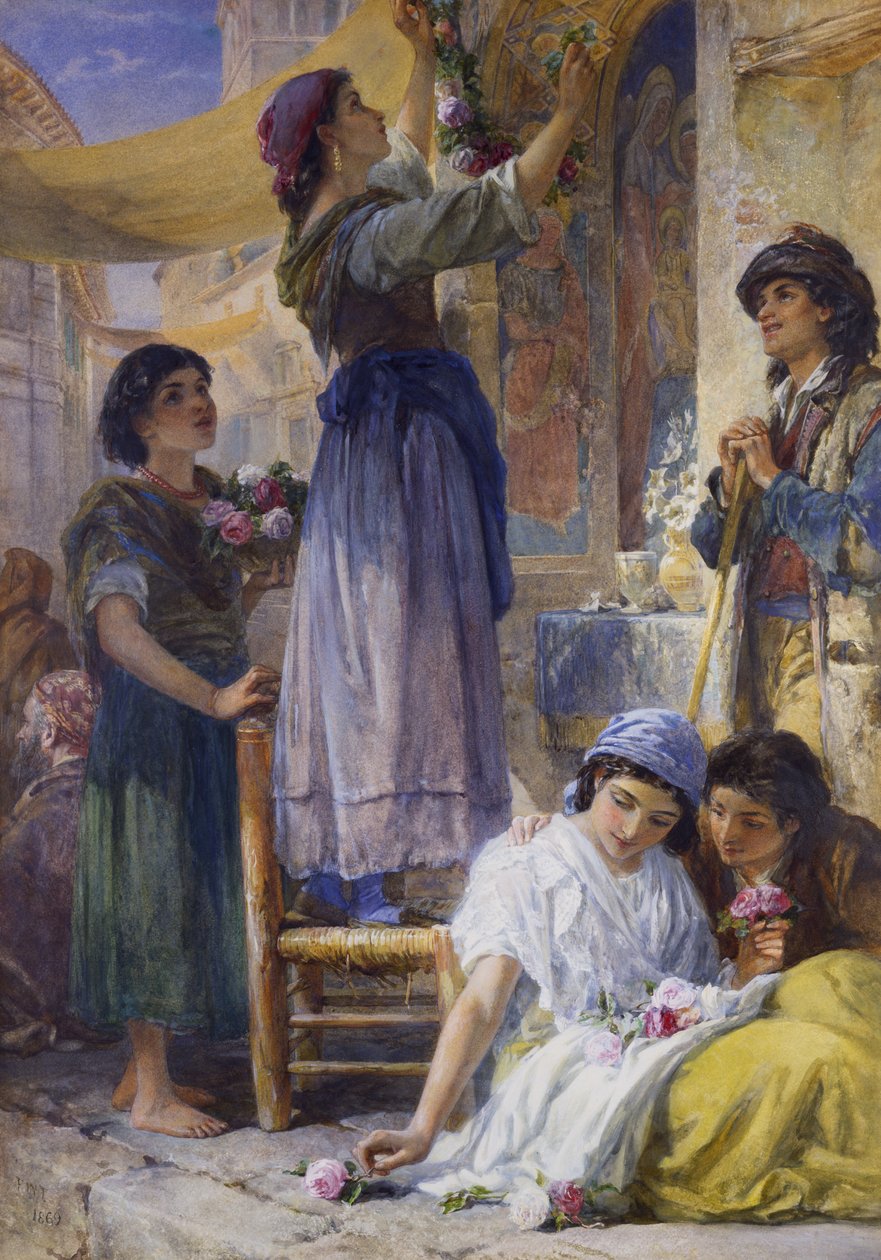 Forberedelser til festivalen, 1869 af Frank William Warwick Topham