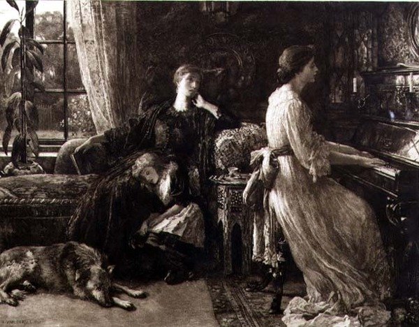Erindringer, indgraveret af Herbert T. Dicksee (1862-1942) pub. af C.E. Clifford & Co. af Frank (after) Dicksee