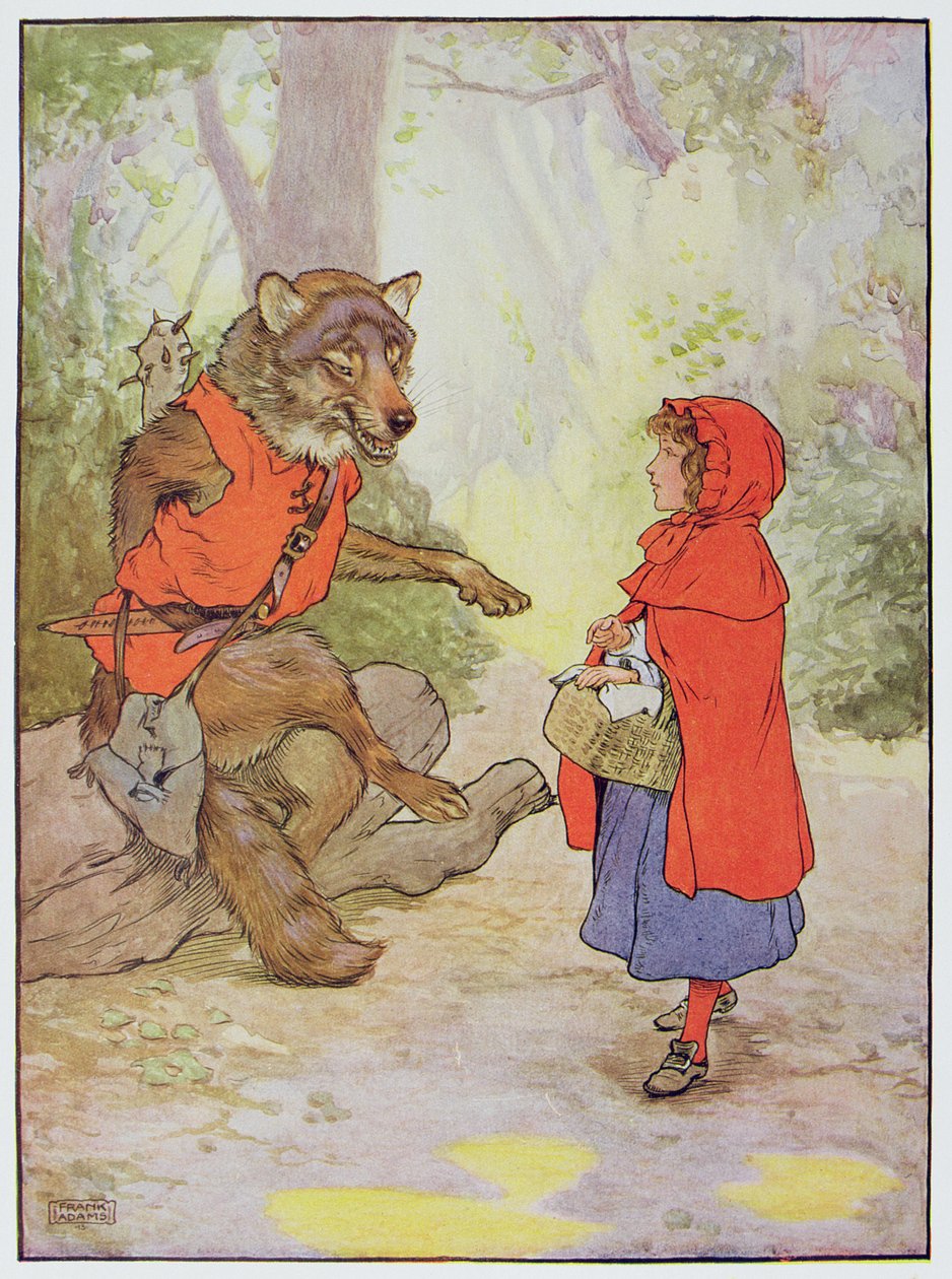 Rødhætte og ulven, illustration fra 