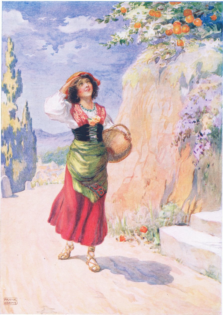 Pippa Passes, fra Pippa Passes af Robert Browning (1812-89) illustreret i børnehistorier fra The Poets af M.B.Belgrave og H.Hart af Frank Adams