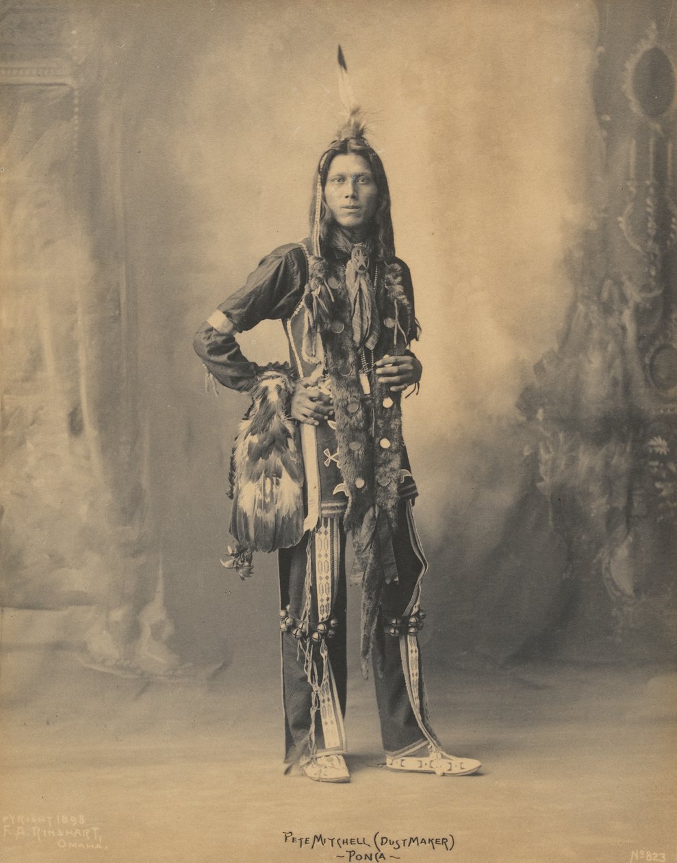 Pete Mitchell (DustMaker) -Ponca-, 1898 (platin palladium print) af Frank Albert Rinehart