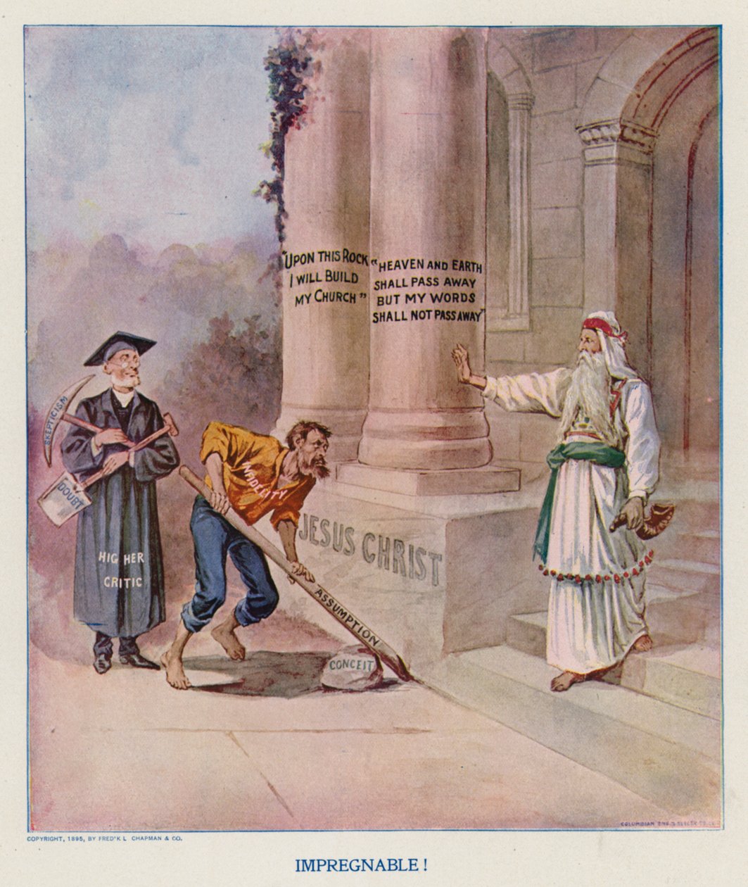 Uindtagelig! (farvelitografi) af Frank Beard