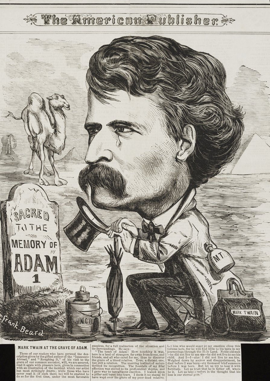 The American Publisher, pub. 1872 (litografi) af Frank Beard