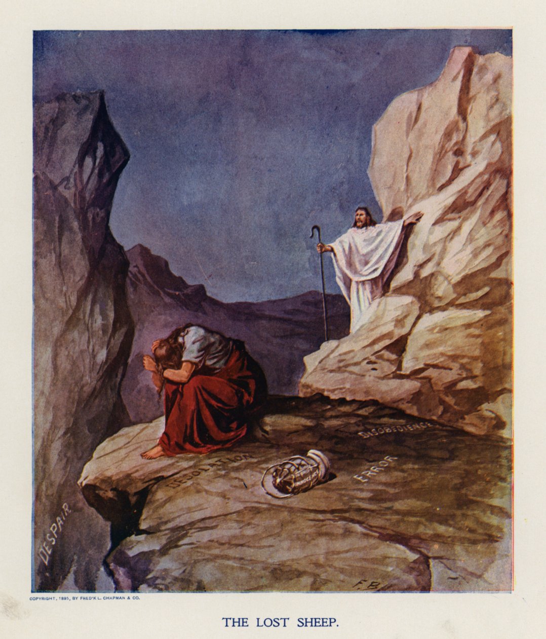 Det fortabte får (farvelitografi) af Frank Beard