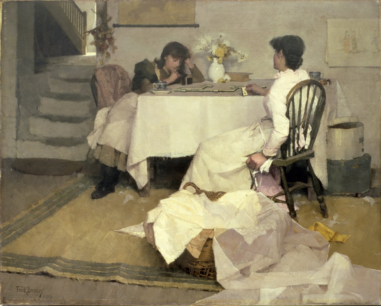 Domino!, 1886 af Frank Bramley