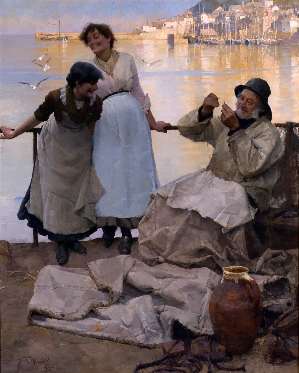Øjne og ingen øjne, 1887 af Frank Bramley