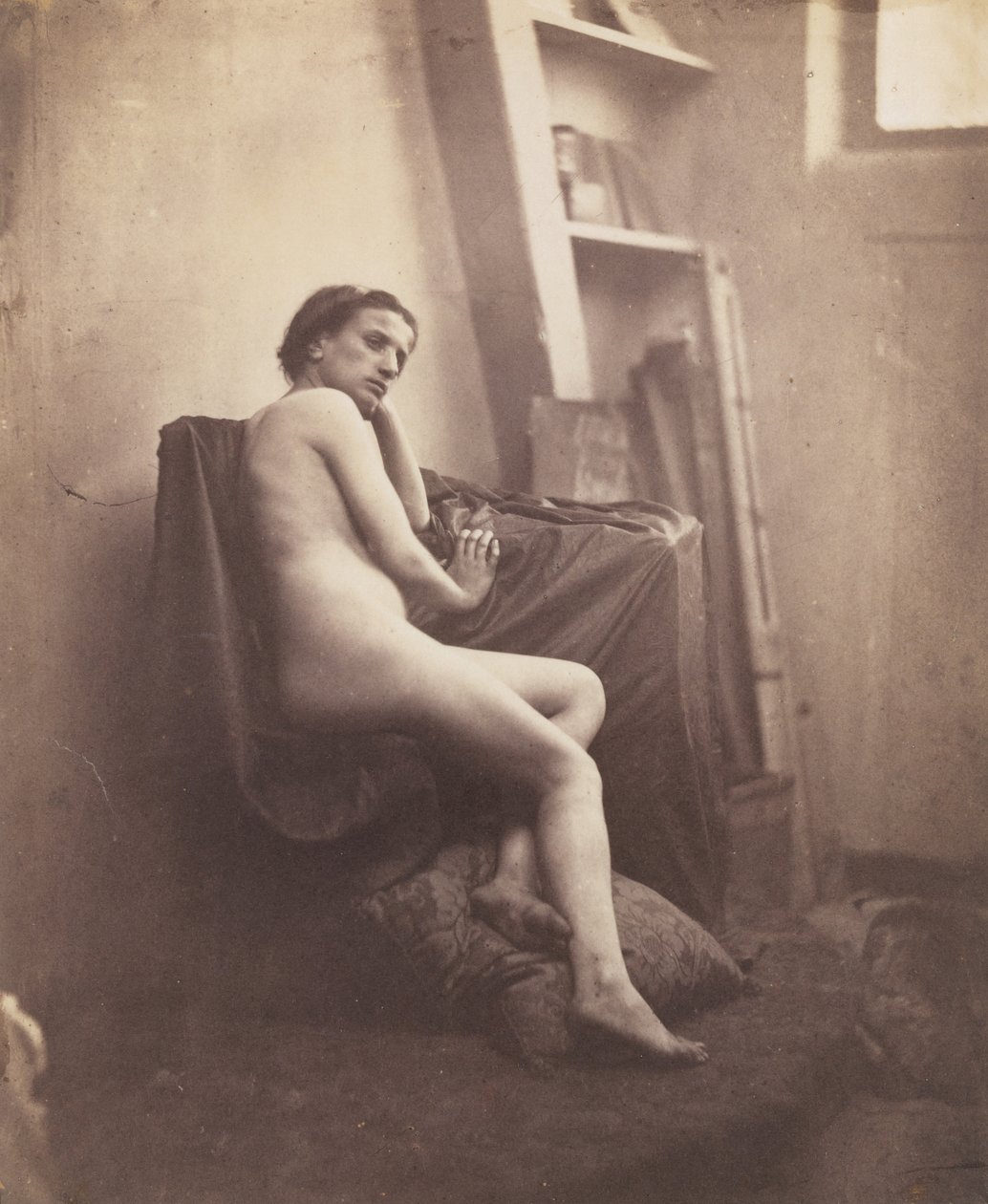 [Nøgen kvinde i studiet], 1856-59. af Frank Chauvassaigne
