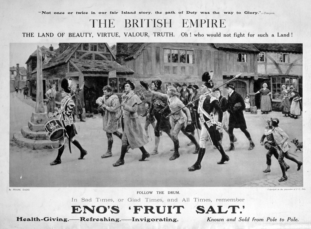 Enos frugtsalt-annonce, 1914. af Frank Dadd