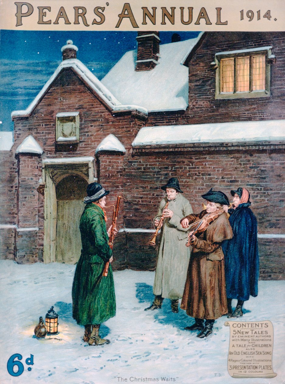 The Christmas Waits, cover af Pears Annual, 1914 af Frank Dadd