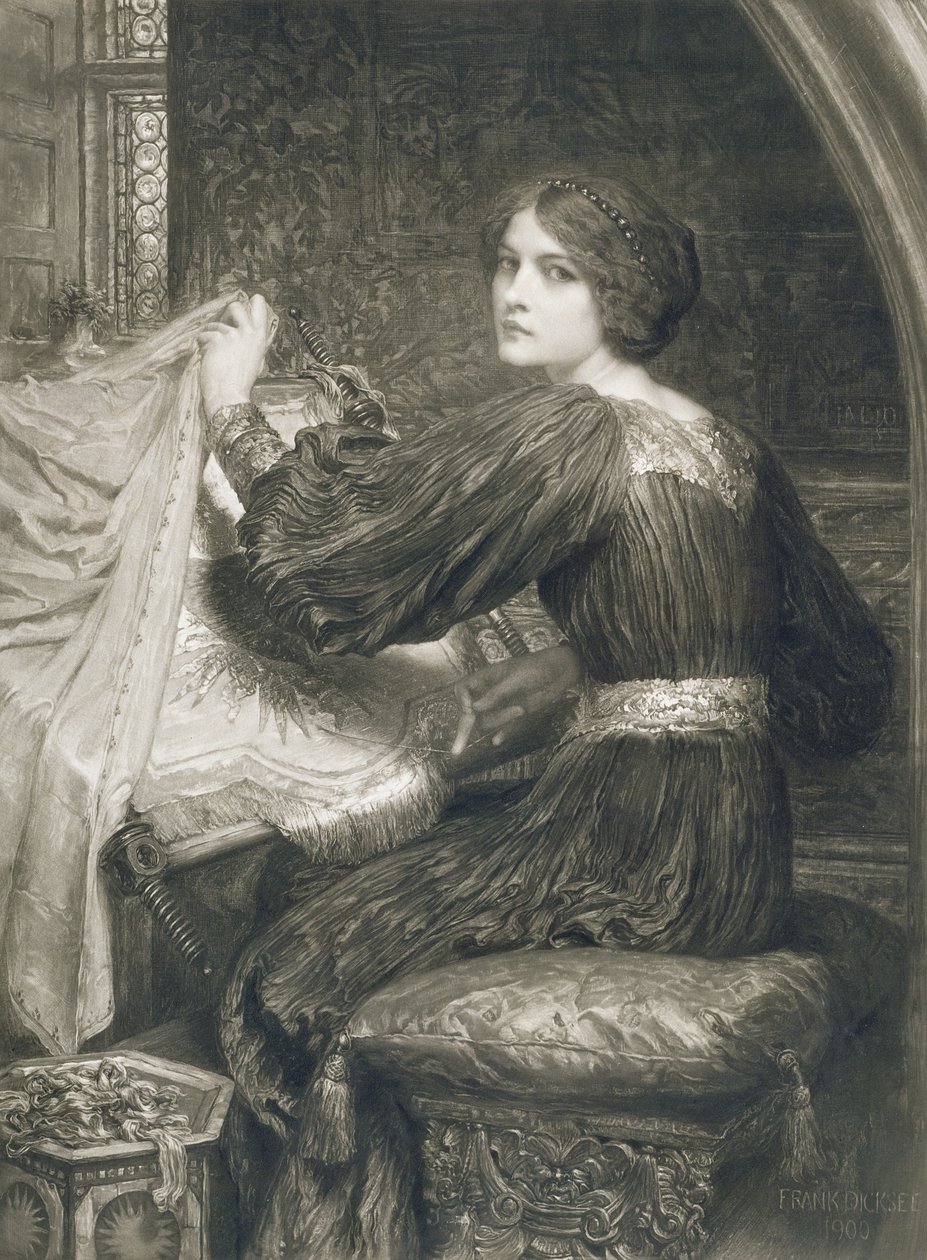 Penelope, indgraveret af Norman Hirst (1862-c.1955) pub. af Frost and Reed, 1903 (mezzotint) af Frank Dicksee