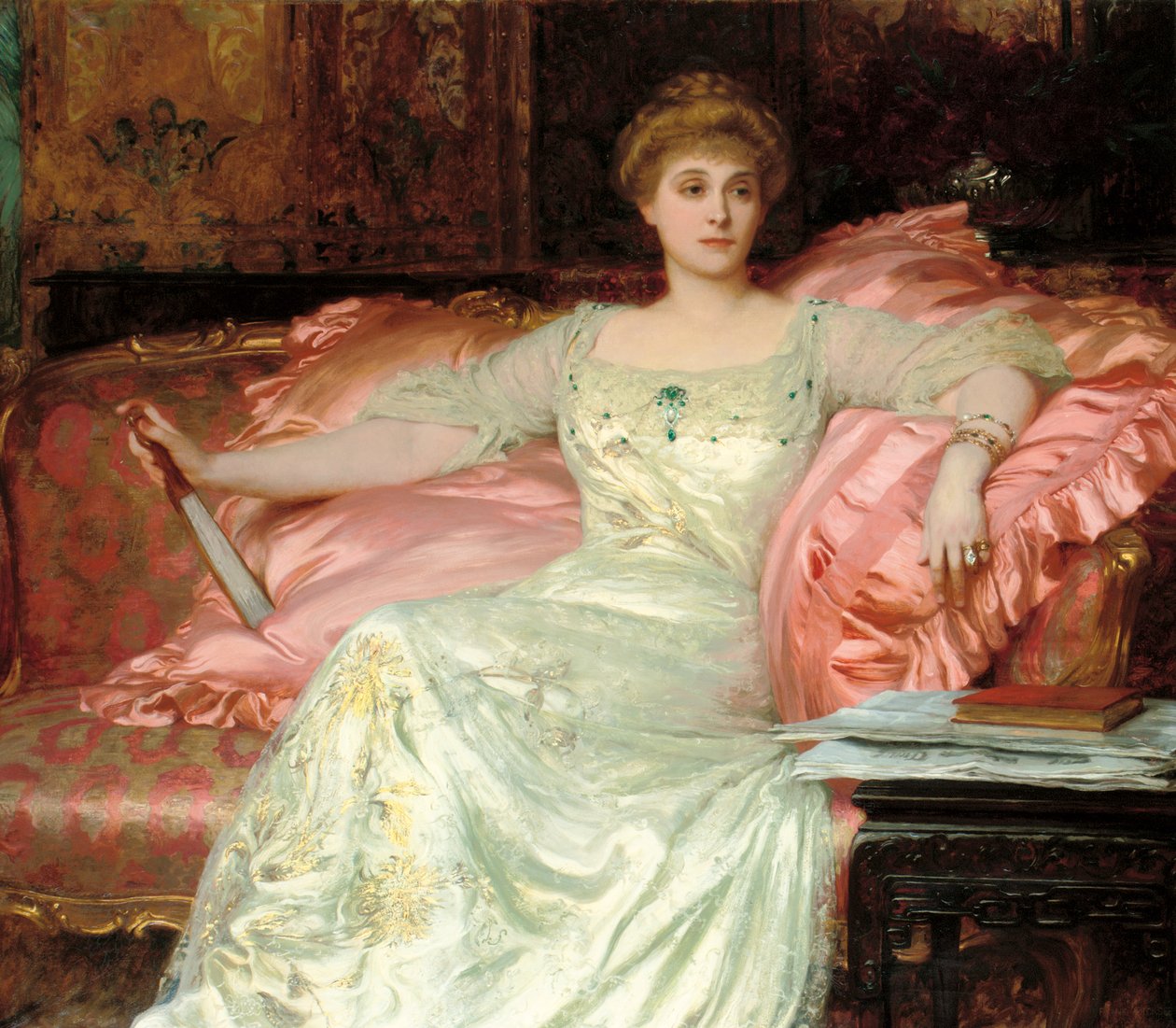 Portræt af fru W. K. D"Arcy, 1902 af Frank Dicksee