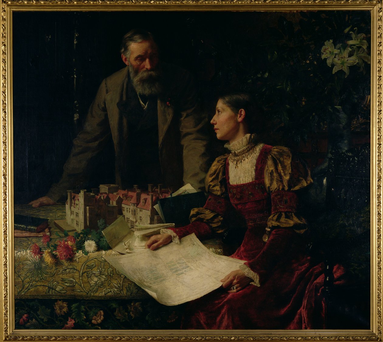 Husbyggerne, 1879 af Frank Dicksee