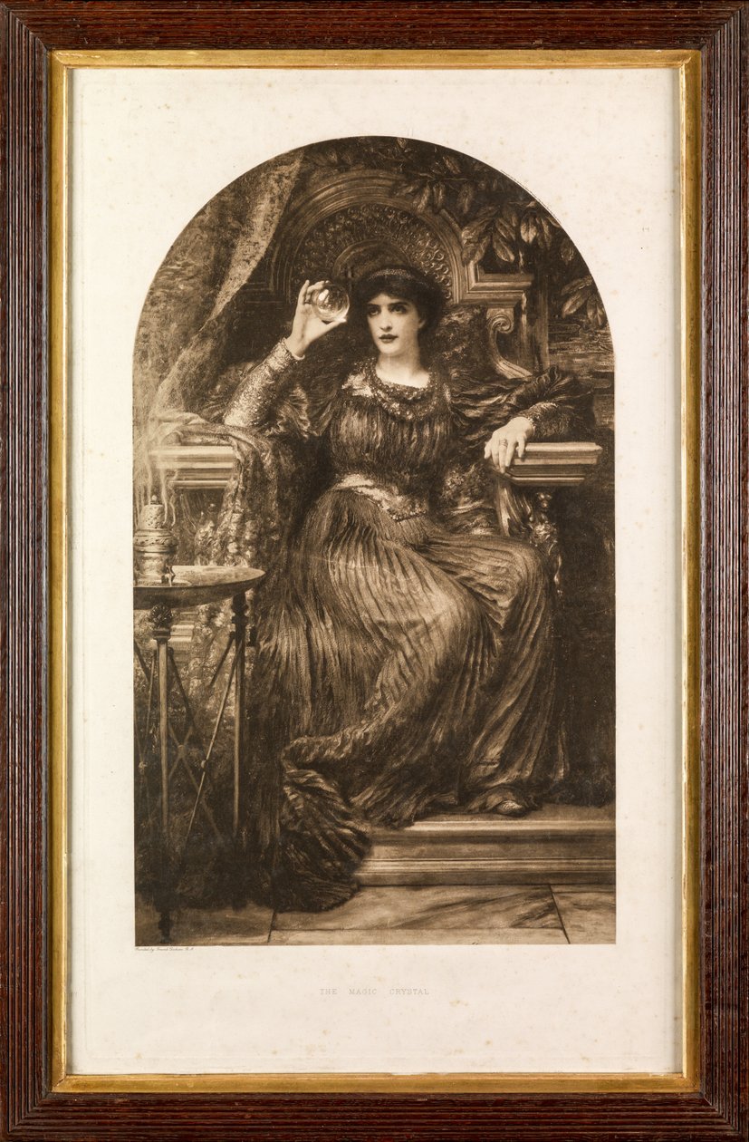 Den magiske krystal (fotogravure) af Frank Dicksee
