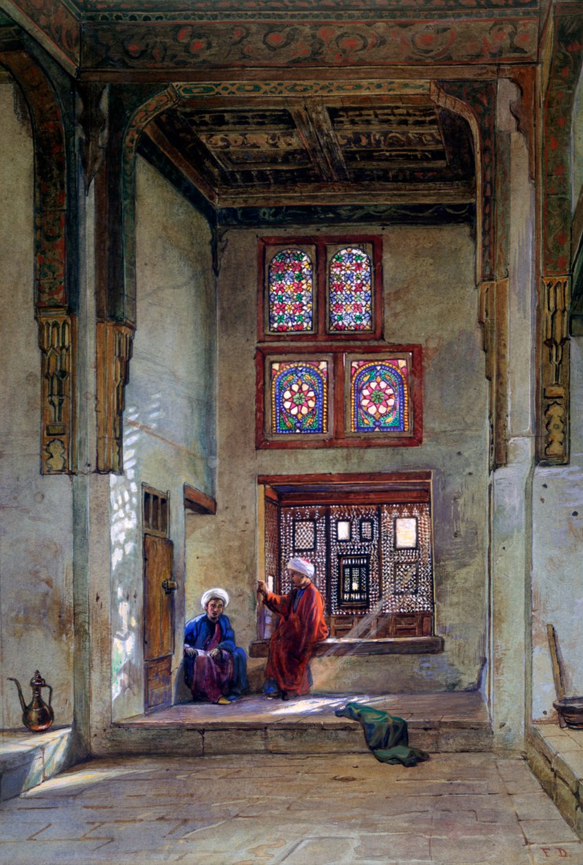 Reception Room, Memlook Radnau Beys House, Cairo, 1873 af Frank Dillon