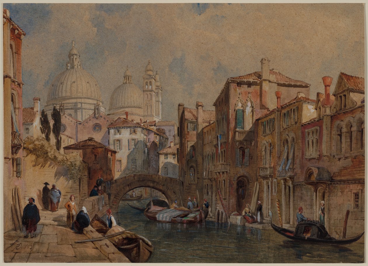 Udsigt over Venedig: The Dome of Santa Maria della Salute, 1853. af Frank Dillon
