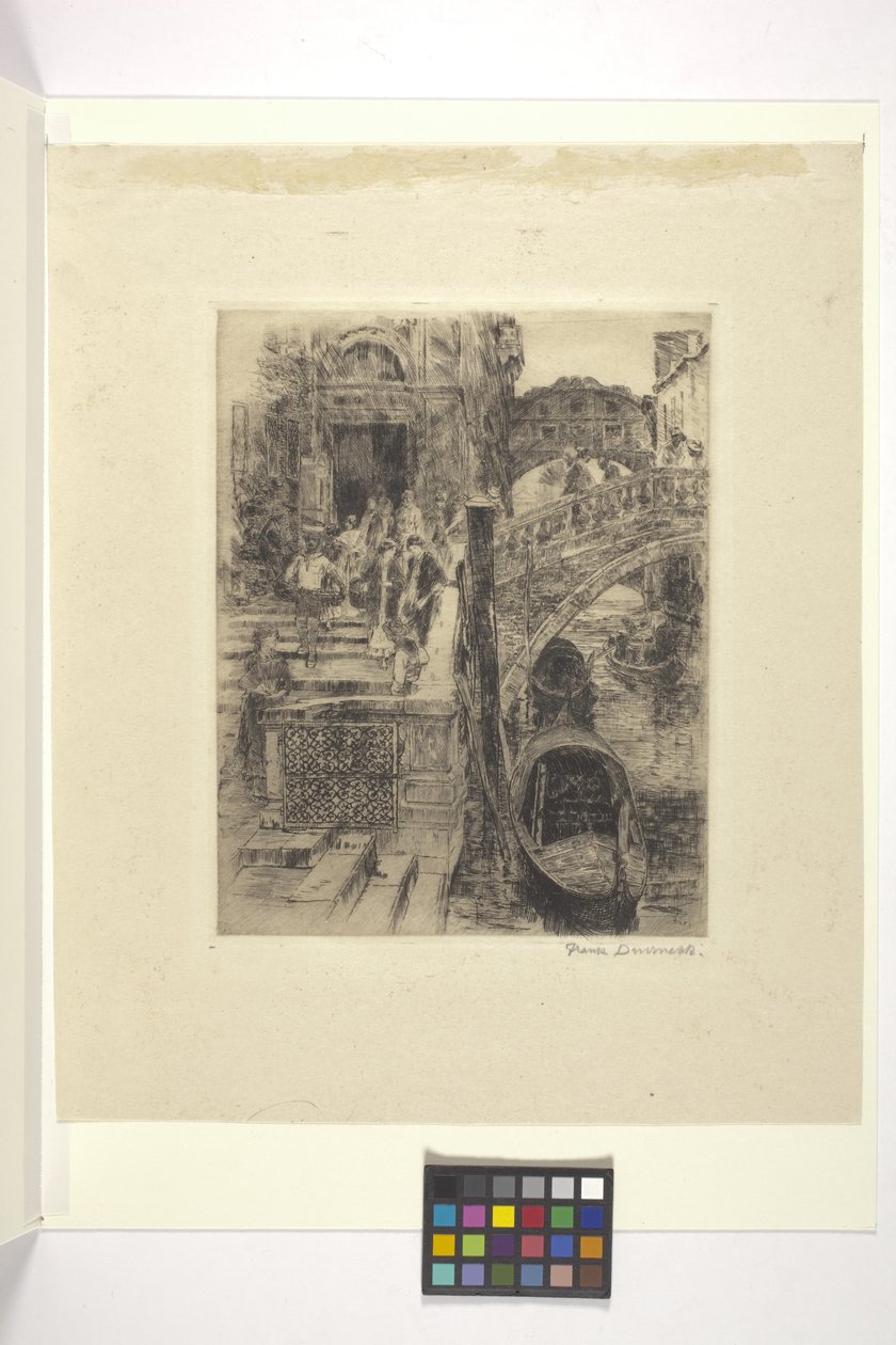 Sukkenes bro, Venedig (plade 1) (blæk) af Frank Duveneck
