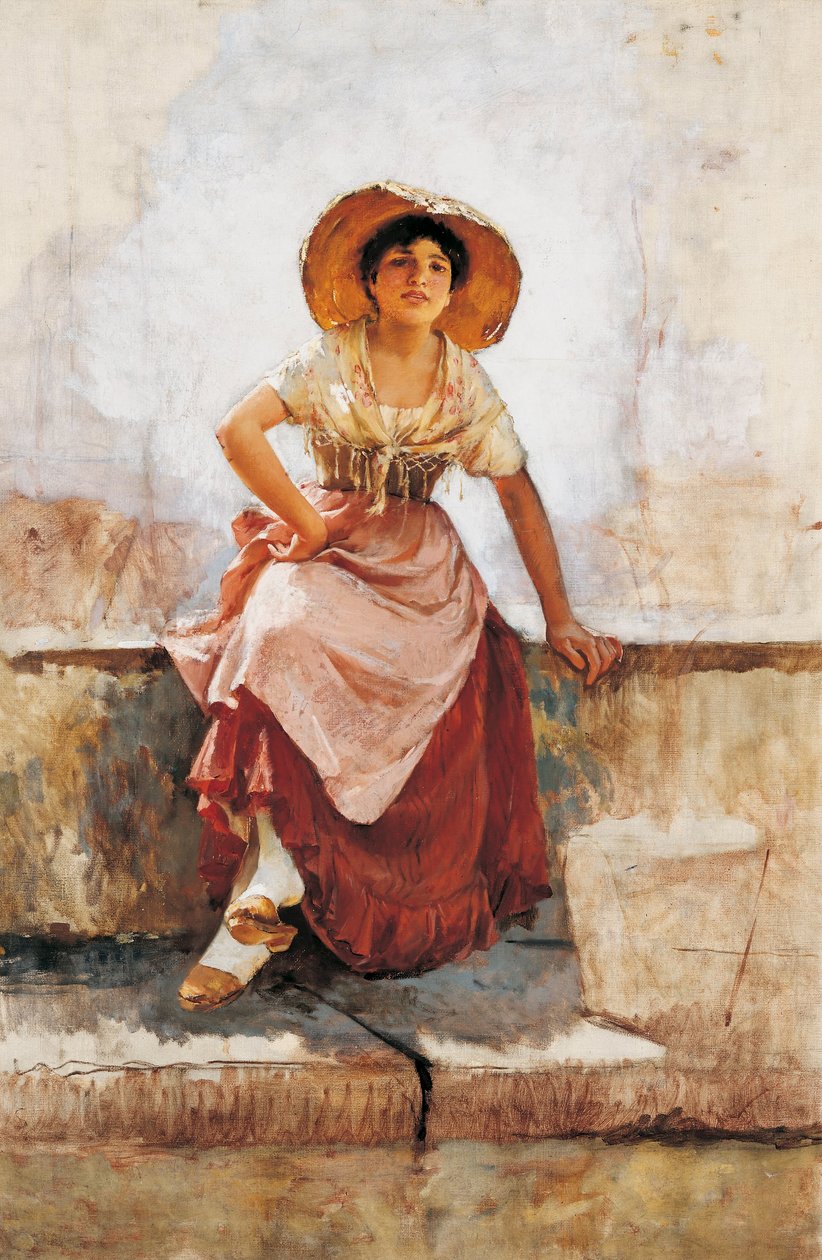 Florentinsk blomsterpige af Frank Duveneck
