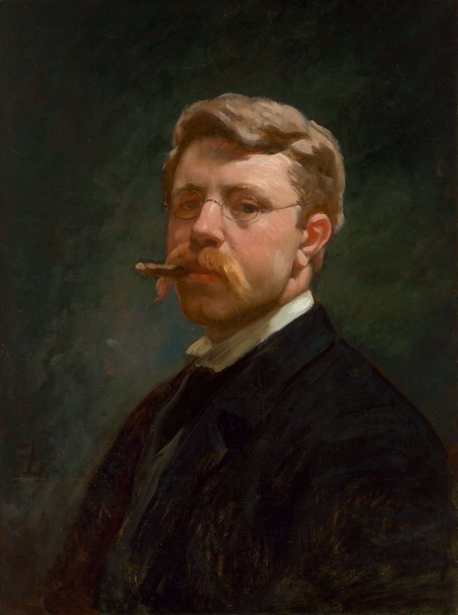 Frank Duveneck Selvportræt, ca. 1890. af Frank Duveneck