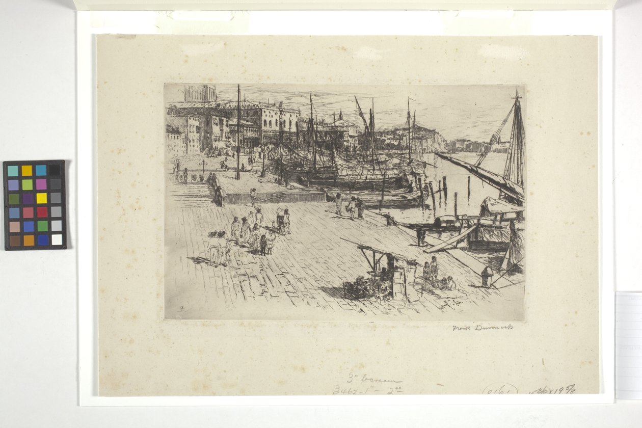 Riva Degli Schiavoni (Plade 1) (blæk) af Frank Duveneck