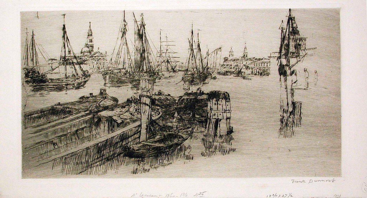 Skibsfart på Giudecca (Dokkerne) af Frank Duveneck