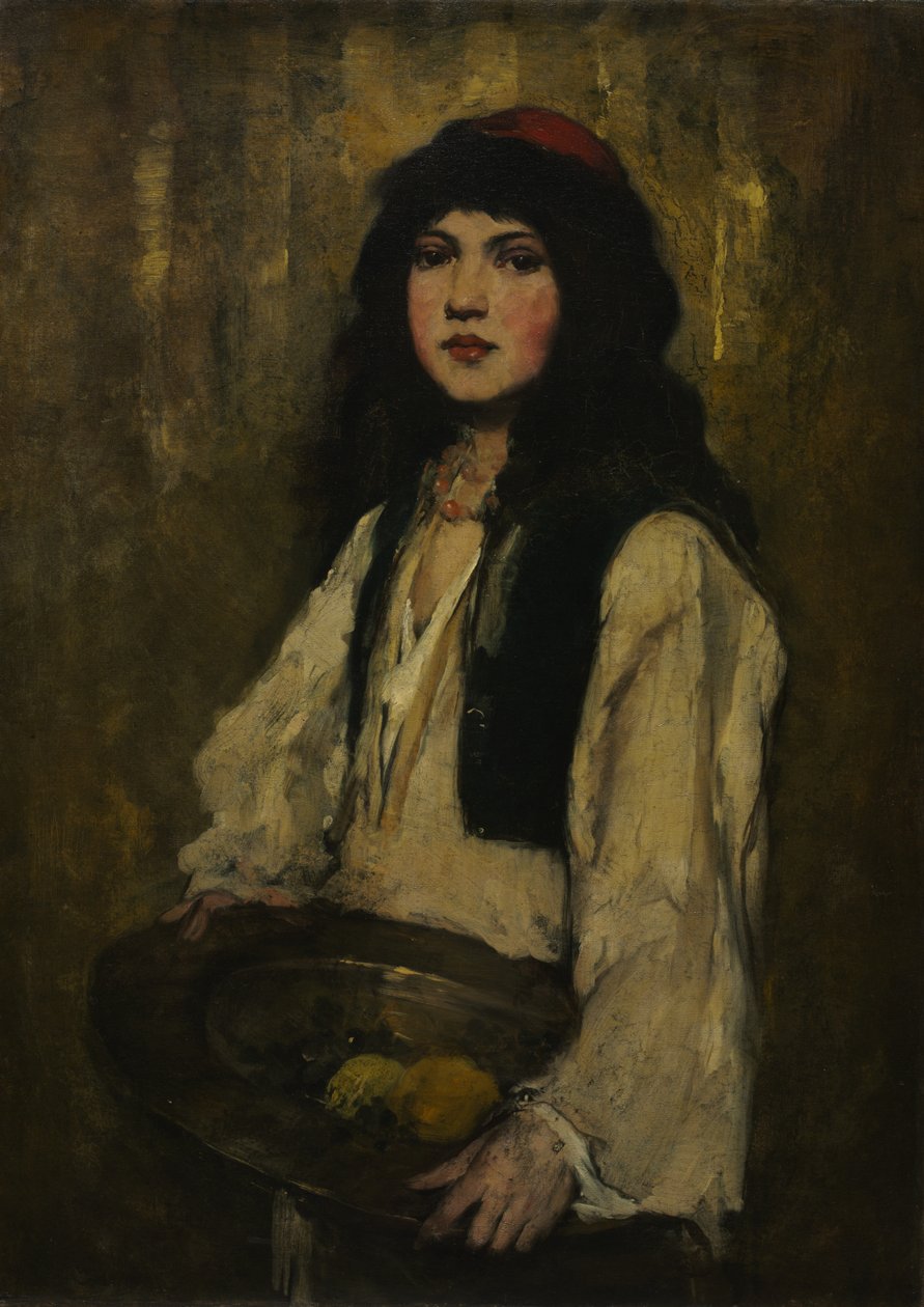 Den venetianske pige, ca. 1880. af Frank Duveneck