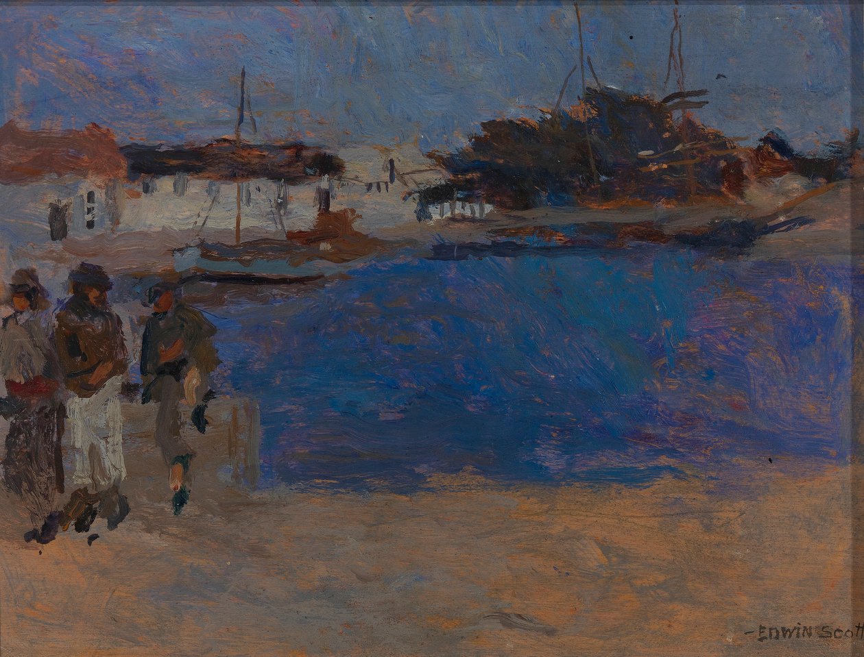 Kystlinje omkring Cherbourg af Frank Edwin Scott