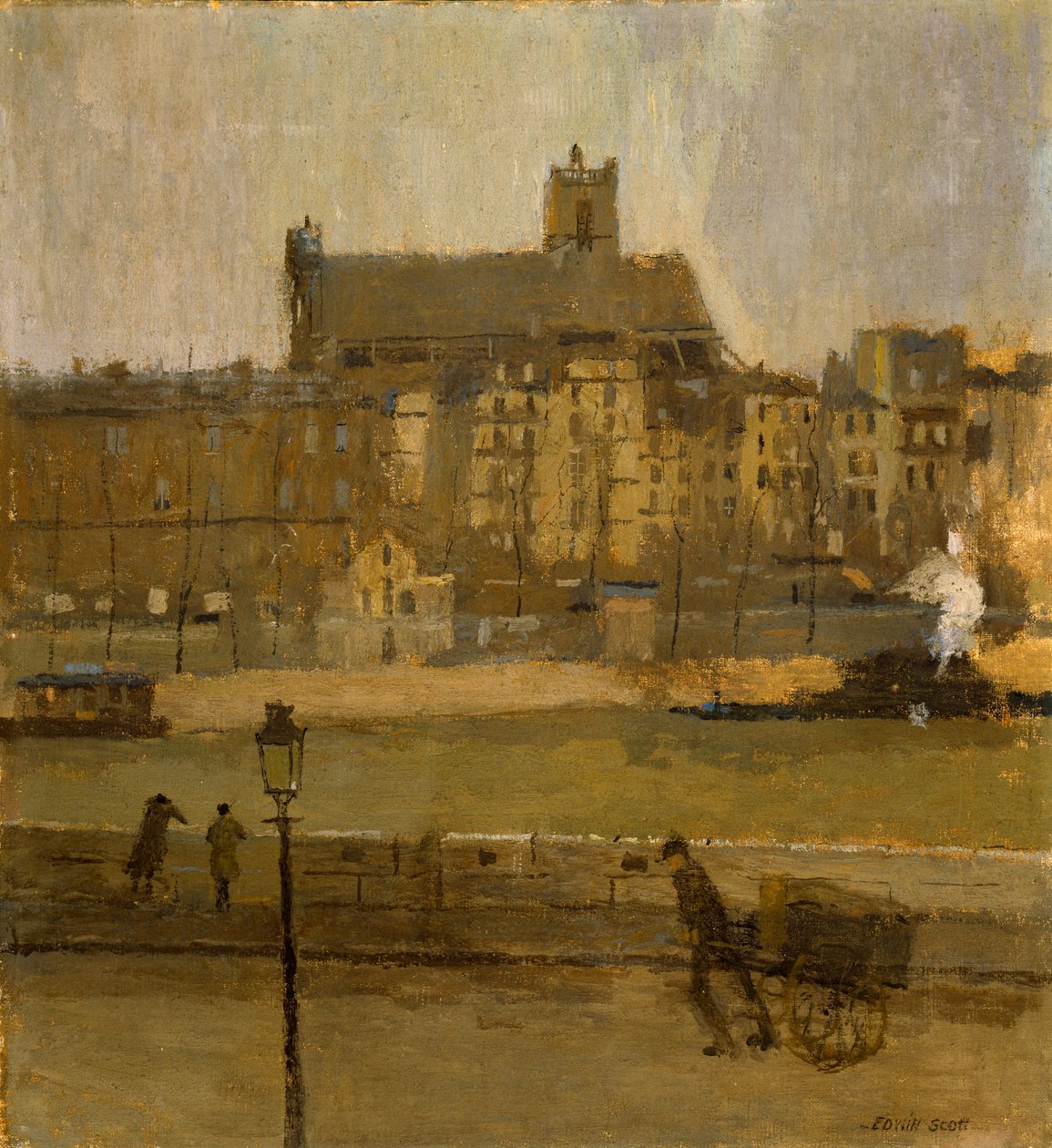 Quai de la Seine, St. Gervais Kirke, n.d. af Frank Edwin Scott