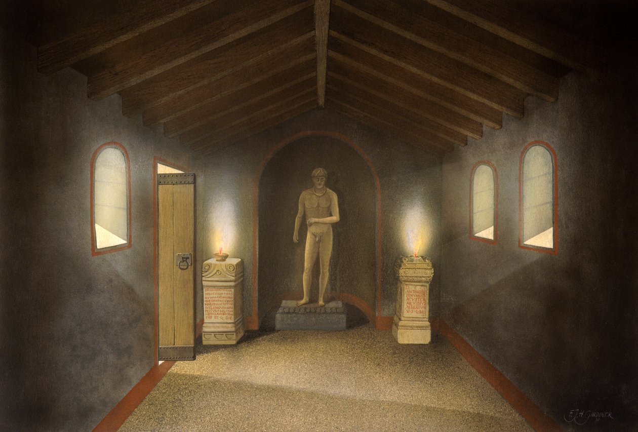 Benwell romerske tempel, c2. århundrede, 1990-2010 af Frank Gardiner