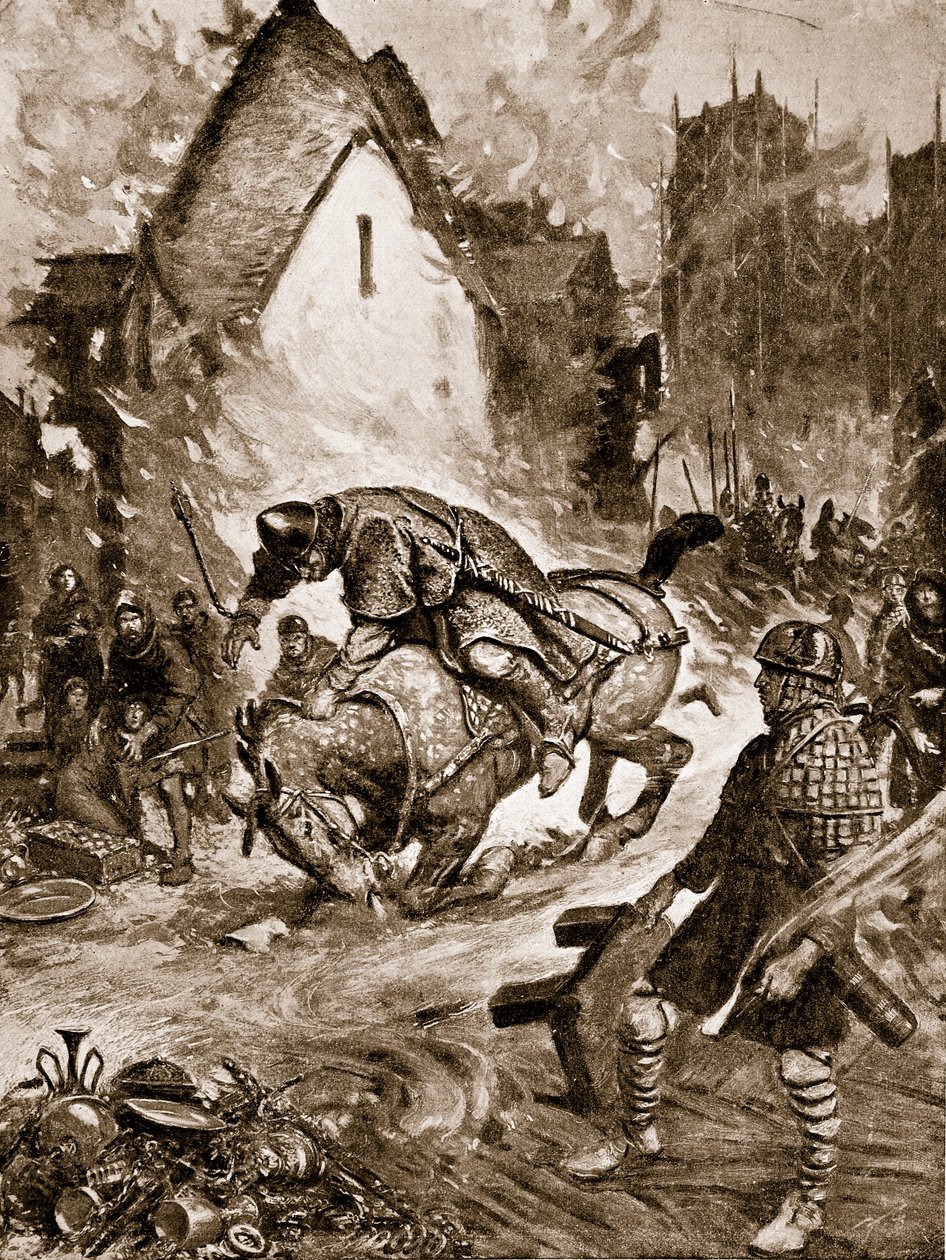 William dødeligt såret ved Mantes, illustration fra 